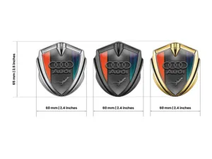 Audi 3D Emblem Abzeichen Sportlicher Stil Hochwertig 3D